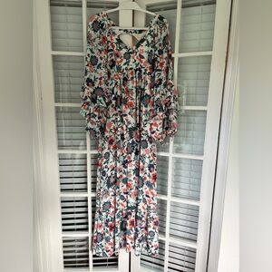 NWOT size 12-eshakti Pink and Blue Long Dress